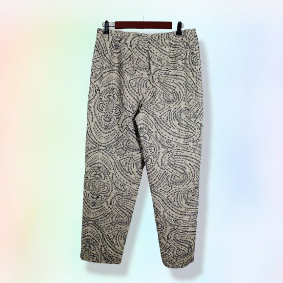 Talbots Lined Embroidered Beige Linen Blend Size 10‎ (30x28) - Picture 2 of 8